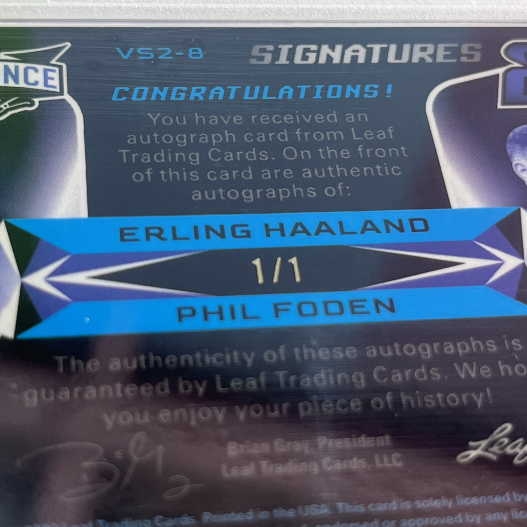 HAALAND/FODEN - SIGNATURE 2-GOLD - num: 1/1 - #VS2-8 (EN)