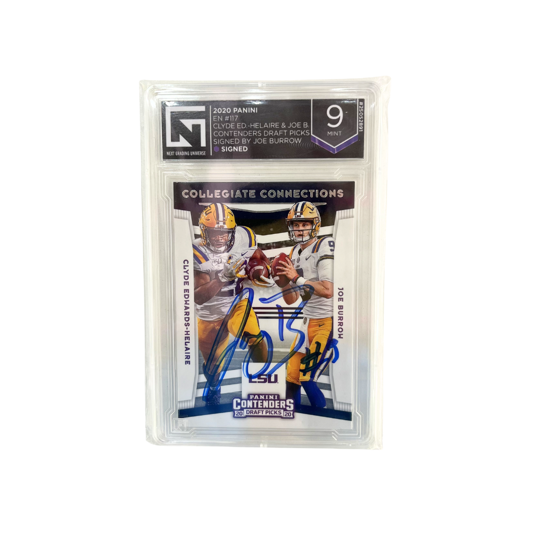 CLYDE ED.-HELAIRE & JOE B - CONTENDERS DRAFT PICKS - SIGNED BY JOE BURROW - #117 (EN)