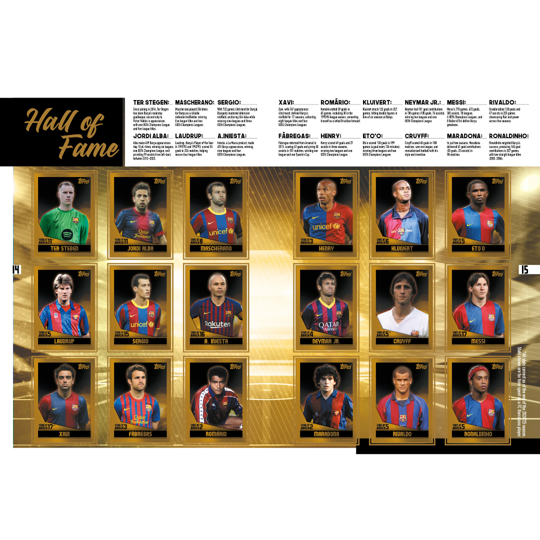 TOPPS FC BARCELONA ÁLBUM COMPLETO (ESPAÑOL)